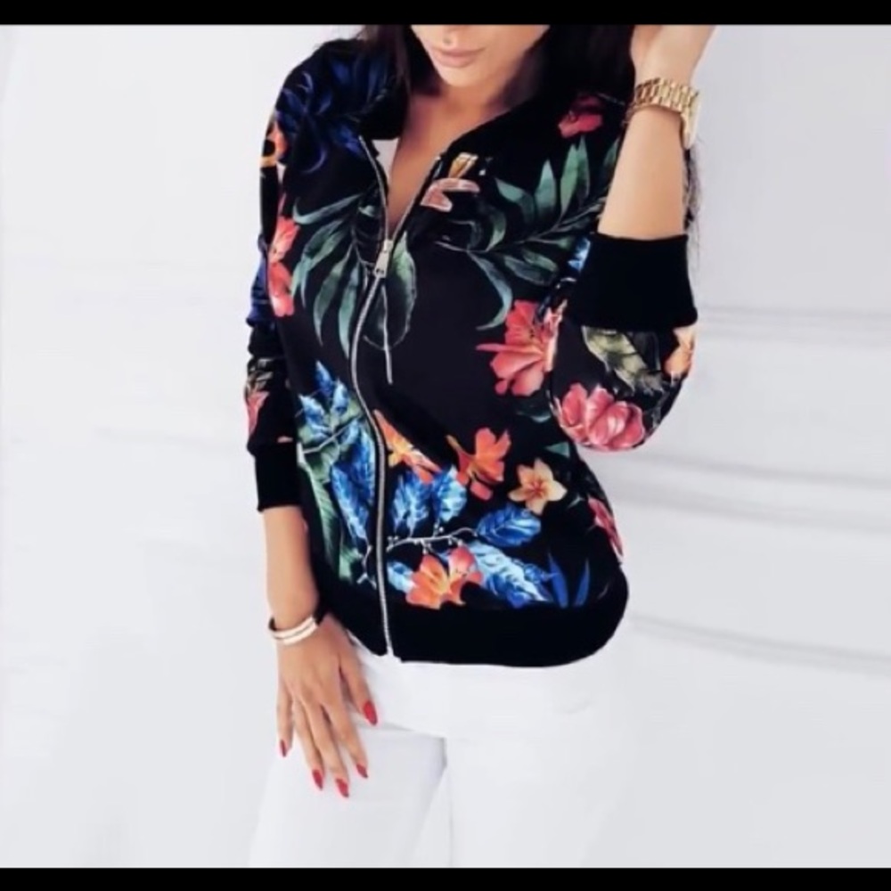 Floral Bomber jacket.
